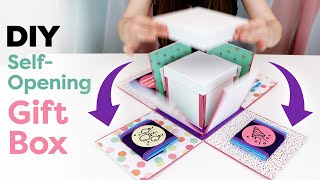 DIY SelfOpening Gift Box  DIY Gift Box Ideas [upl. by Asaret830]