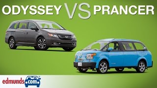 Honda Odyssey vs Tartan Prancer  Edmundscom Minivan Comparison Test [upl. by Garnes]