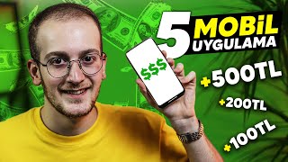 PARA KAZANDIRAN 5 MOBİL UYGULAMA Telefondan Para Kazanma Yolları [upl. by Maxma472]