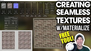 Create SEAMLESS TEXTURES from Images with Materialize  FREE TOOL [upl. by Quirita]