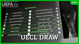 UEFA Europa Conference League knockout round playoff draw [upl. by Maryanne]