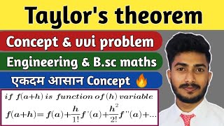 Taylors theorem  Taylors series  Engineering mathematics  bsc maths [upl. by Cosetta222]