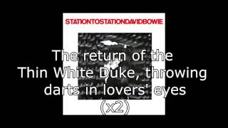 Station to Station  David Bowie  Lyrics [upl. by Mcintosh]