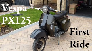 Vespa PX125 First Ride [upl. by Atelokin963]