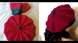 Crochet Beret facile [upl. by Ahsitra]