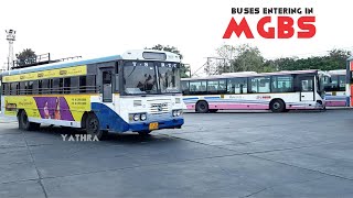 Buses Entering in MGBS Hyderabad  Telangana [upl. by Sande]