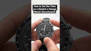 How to set the Time on a Omega x Swatch MoonSwatch Mission to the Moon Chronograph Watch [upl. by Suoirrad]