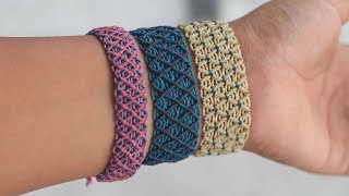 PULSERA DE HILOS DIAMANTE  TUTORIAL MACRAME [upl. by Enej]