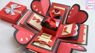 How to make Explosion box  DIY Valentines Day Explosion Box Explosion Box Tutorial [upl. by Adlog]