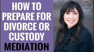 How to Prepare for Divorce Mediation or Child Custody Mediation [upl. by Anailuig]