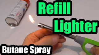 How to refill a lighter Butane Gas [upl. by Nirtak]