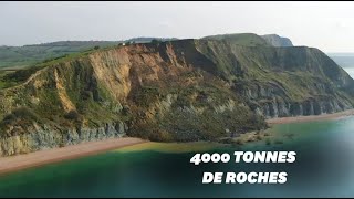 Glissement de terrain géant en Angleterre sur le littoral de la Manche [upl. by Ahsai]