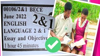 BECE 2022 ENGLISH LANGUAGE PAST QUESTIONS AND ANSWERS [upl. by Neelac]