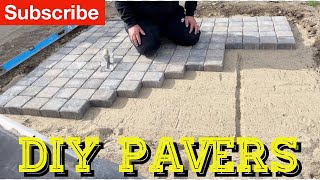 How To Do A Paver Pad For Beginners DIY  Landscape Ideas [upl. by Nyladam322]