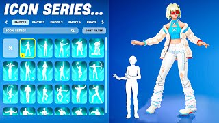 ALL FORTNITE ICON SERIES amp NEW TIKTOK EMOTES 11 [upl. by Anuahsal117]