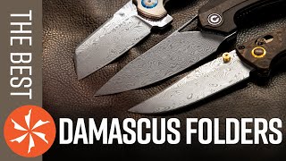 Best Damascus Folding Knives of 2020 Available at KnifeCenter [upl. by Aibar]