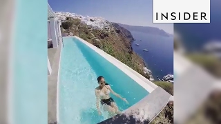 A hotel in Greece is built into a cliff [upl. by Weihs406]