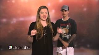 Justin Bieber at The Ellen Show take Surprises Superfans [upl. by Keynes776]