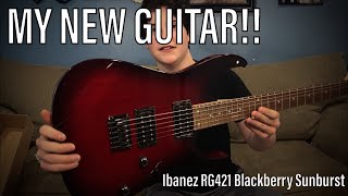 NEW GUITAR  IBANEZ RG421  Unboxing amp Demo [upl. by Ennaillij165]