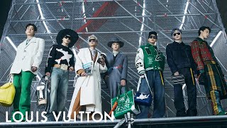 BTS at the Mens FallWinter 2021 Show  LOUIS VUITTON [upl. by Raynard716]