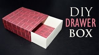 How to Make a Paper Box  DIY Sliding Gift Box [upl. by Kessler]