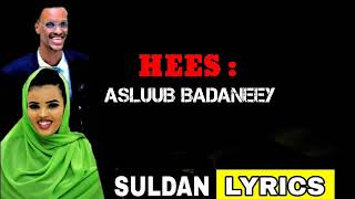 Cabdi jibaar gacaliye ft hibaaq gobaad ASLUUB BADANEEY  lyric 2020 [upl. by Akcira]