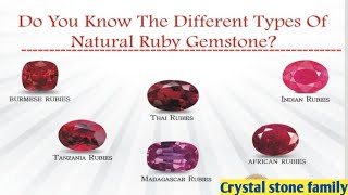 How many different types of rubies are there [upl. by Ahtreb]