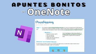 ✨💻 COMO hacer APUNTES BONITOS en ONENOTE [upl. by Goeselt]