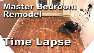 Bedroom Renovation TimeLapse  Complete Gut  Start to Finish [upl. by Rici]