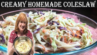 HOMEMADE CREAMY COLESLAW  How to Make Easy Coleslaw Recipe [upl. by Nevar69]