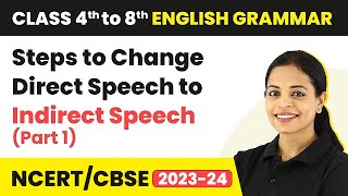 Steps to Change Direct Speech to Indirect Speech Part 1  Class 5 to 8 English Grammar [upl. by Wilton367]