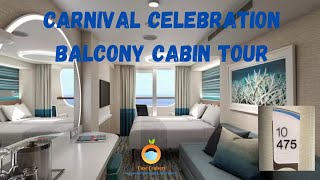 CARNIVAL CELEBRATION FULL ROOM TOUR  CABIN 10475 [upl. by Mountford]