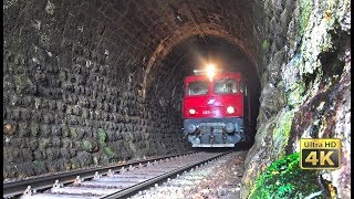 Old and rusty rail tunnels in Serbia  Trains in tunnels 4K [upl. by Newg]