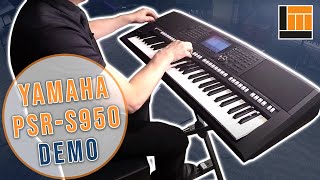 Yamaha PSRS950 Arranger Workstation Keyboard Product Demonstration [upl. by Rriocard949]