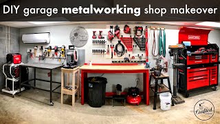 DIY Garage Metalworking Shop Makeover and Organization  Shop Project [upl. by Alusru]