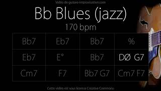 Bb Blues JazzSwing feel 170 bpm  Backing Track [upl. by Roydd]