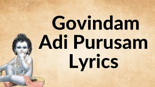 Govindam Adi Purusham ‐ with Lyrics English translation amp breathtaking ISKCON Krishna Conscious art [upl. by Paluas]