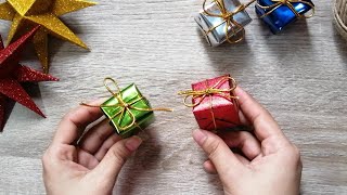 DIY Mini Gift Box Christmas Tree Ornament  Christmas Crafts Idea [upl. by Imena185]