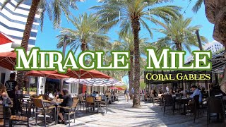 Coral Gables Miracle Mile Miami Florida Walk Tour 4k [upl. by Glick]