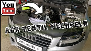 Audi A4 B8 20tdi AGR wechseln Vw Seat Skoda  EGR Valve Remove [upl. by Llorrac]