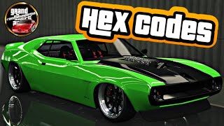 16 Shades of Green  GTA 5 Modded Crew Colours WITH HEX CODES [upl. by Hepza]