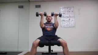 Arnold Press Shoulder Exercise Video Tutorial [upl. by Lledniuq]