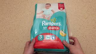 Pampers babydry pants 3 UNBOXING [upl. by Leahci]