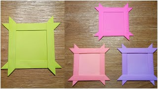 HOW TO MAKE MINI FRAMES  DIY PAPER FRAME FOR PHOTO [upl. by Annawit]