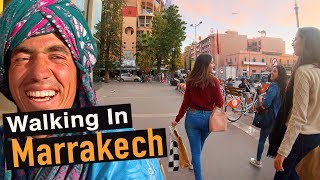 Walking Tour of Modern Marrakech — Morocco Africa Video Walk【4K】🇲🇦 [upl. by Macnair]