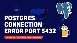 Postgres Connection error  could not start on port 5432  vigneshacker [upl. by Hannus]