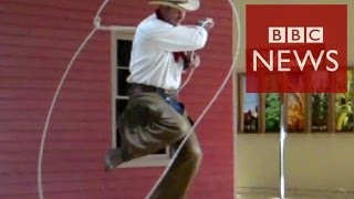 Stunning lasso tricks slowed down  BBC News [upl. by Agn]