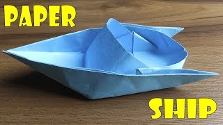 Como Hacer un Barco de Papel Fácil Origami  How to make a Paper Ship [upl. by Gilcrest]