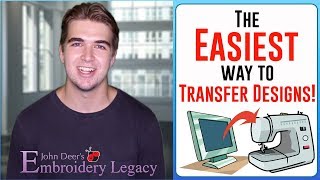 How to Transfer Designs from Computer to Embroidery Machine EASIEST WAY [upl. by Havot]