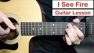 I See Fire  Ed Sheeran  Guitar Lesson Tutorial How to play the Fingerstyle Intro [upl. by Nnylyoj]